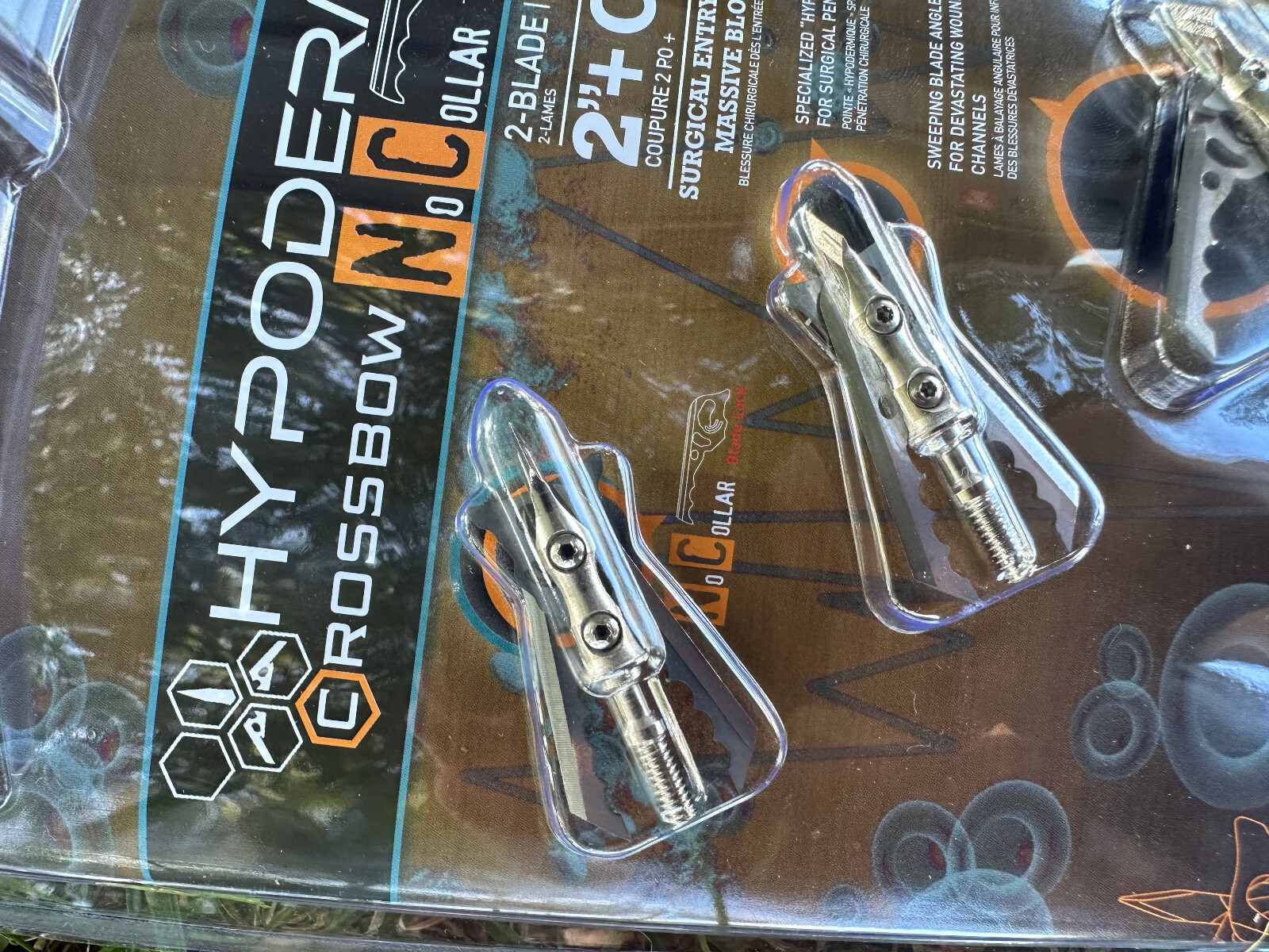 4 packs Rage CROSS BOW Hypodermic NC No Collar mechanical Broadheads 100 Grain