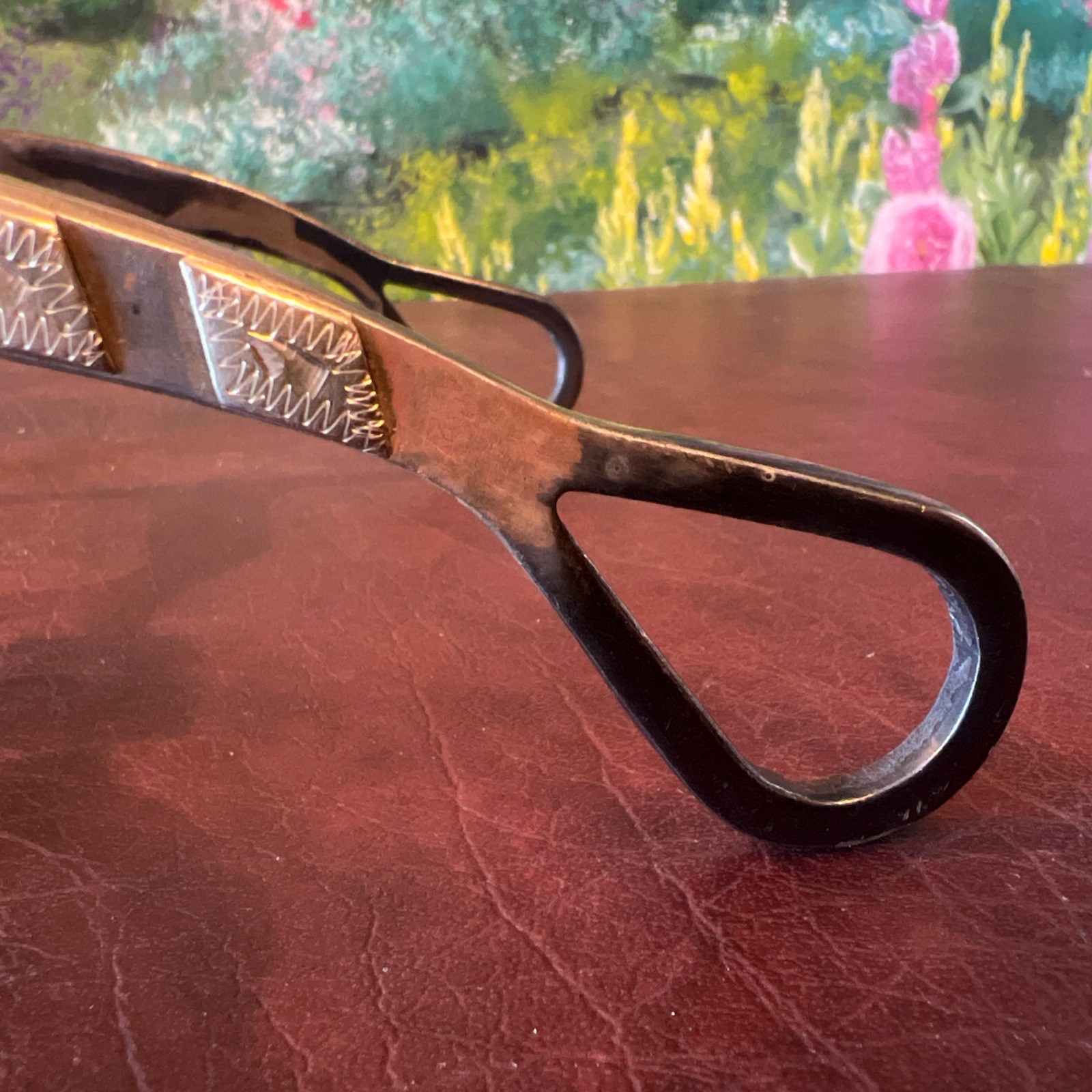 Vintage Hand Crafted Western Horse Bit Brass Copper Silver RARE FIND