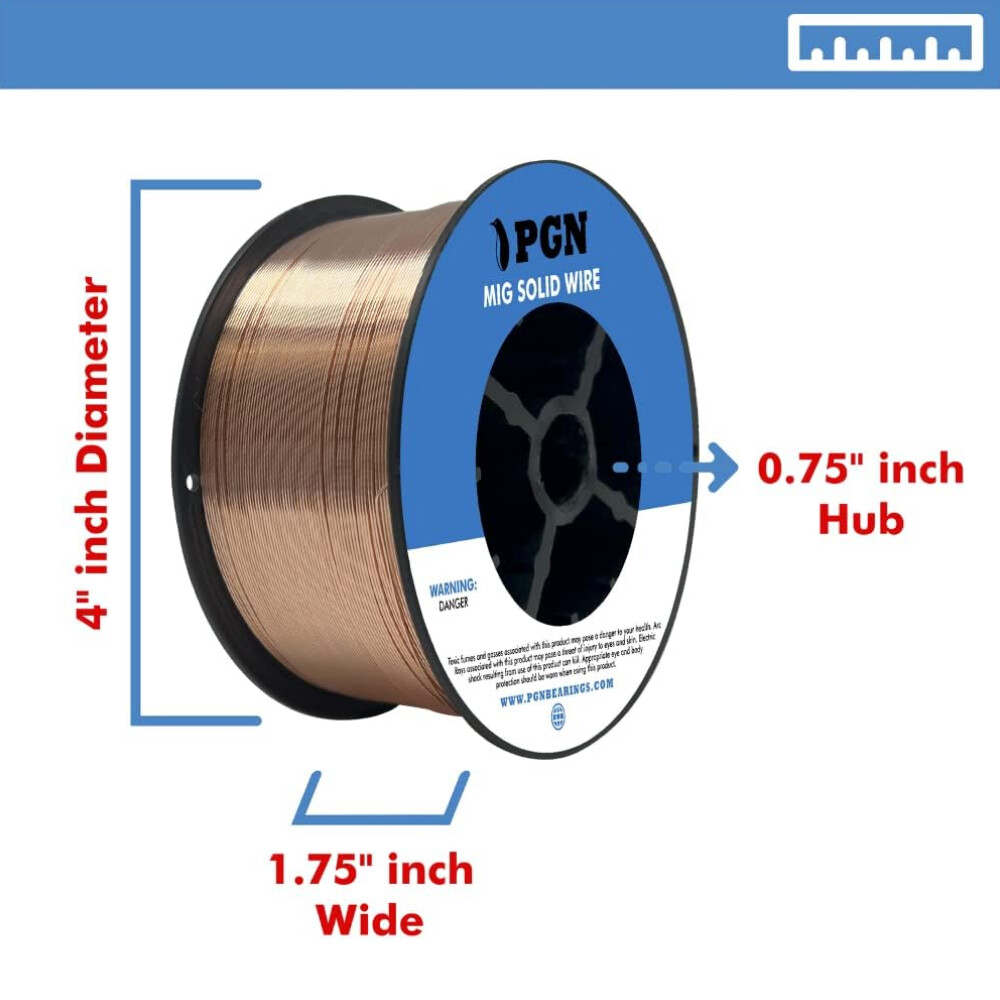 (2 x 2-Lb Spools) ER70S-6 .023" (0.6 mm) Mild Steel MIG Welding Wire