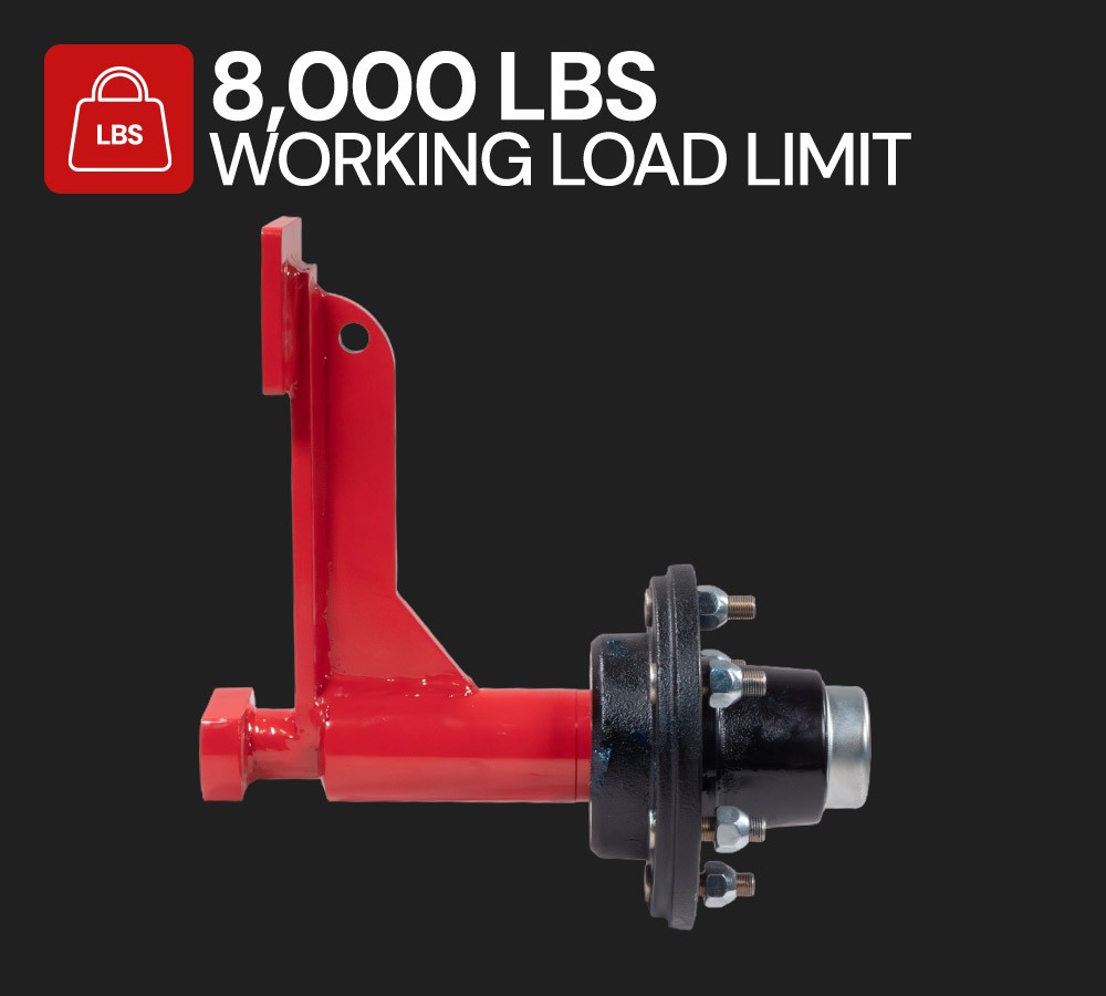 2PK 6-Lug Shipping Container Wheel Kit 8,000 lb for 20–40 ft Containers w/ Strap