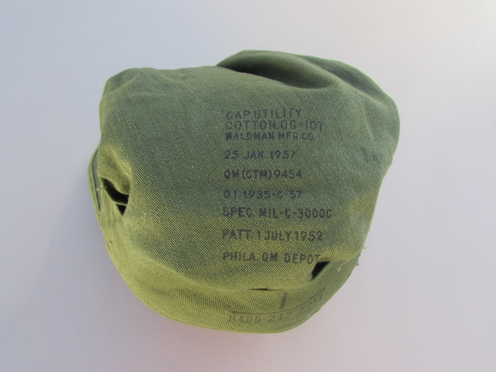 ORIGINAL VIETNAM 1957 MAAG SPECIAL FORCES M1952 OG-107 UTILITY UNIFORM CAP LAOS