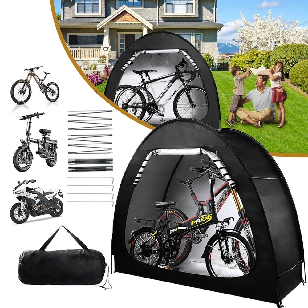 Outdoor Bike Storage Tent Travel Portable Bike Storage Tent Shed for 1 to 4 Bike