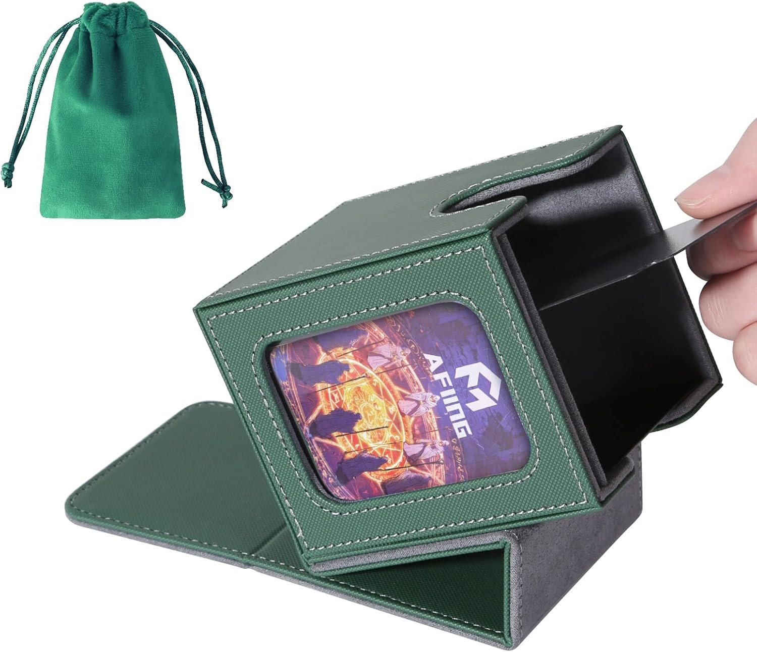 MTG Deck Box for Commander Display,Card Deck Box Fits 100 Double Sleeved Cards