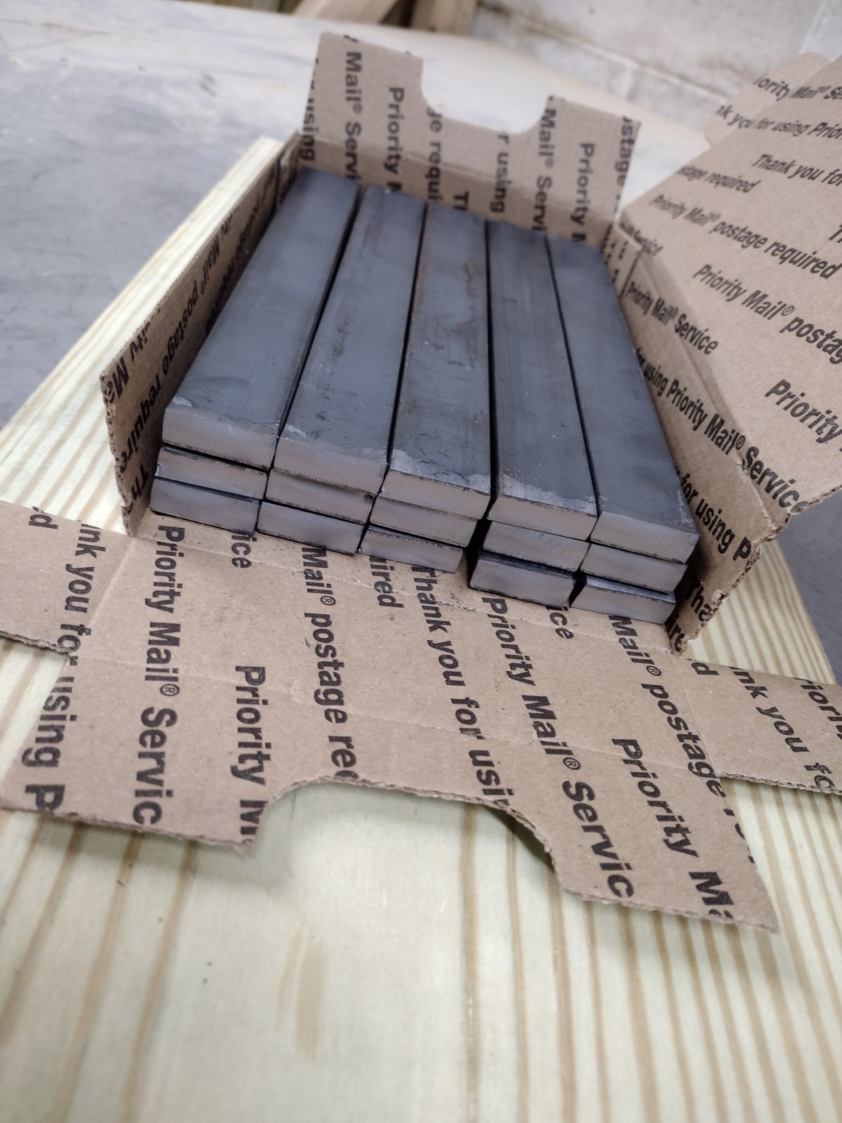 1" X 3/8" X 8" Long Mild Steel Flat Bar A36, 15 Bars Total, USA Made