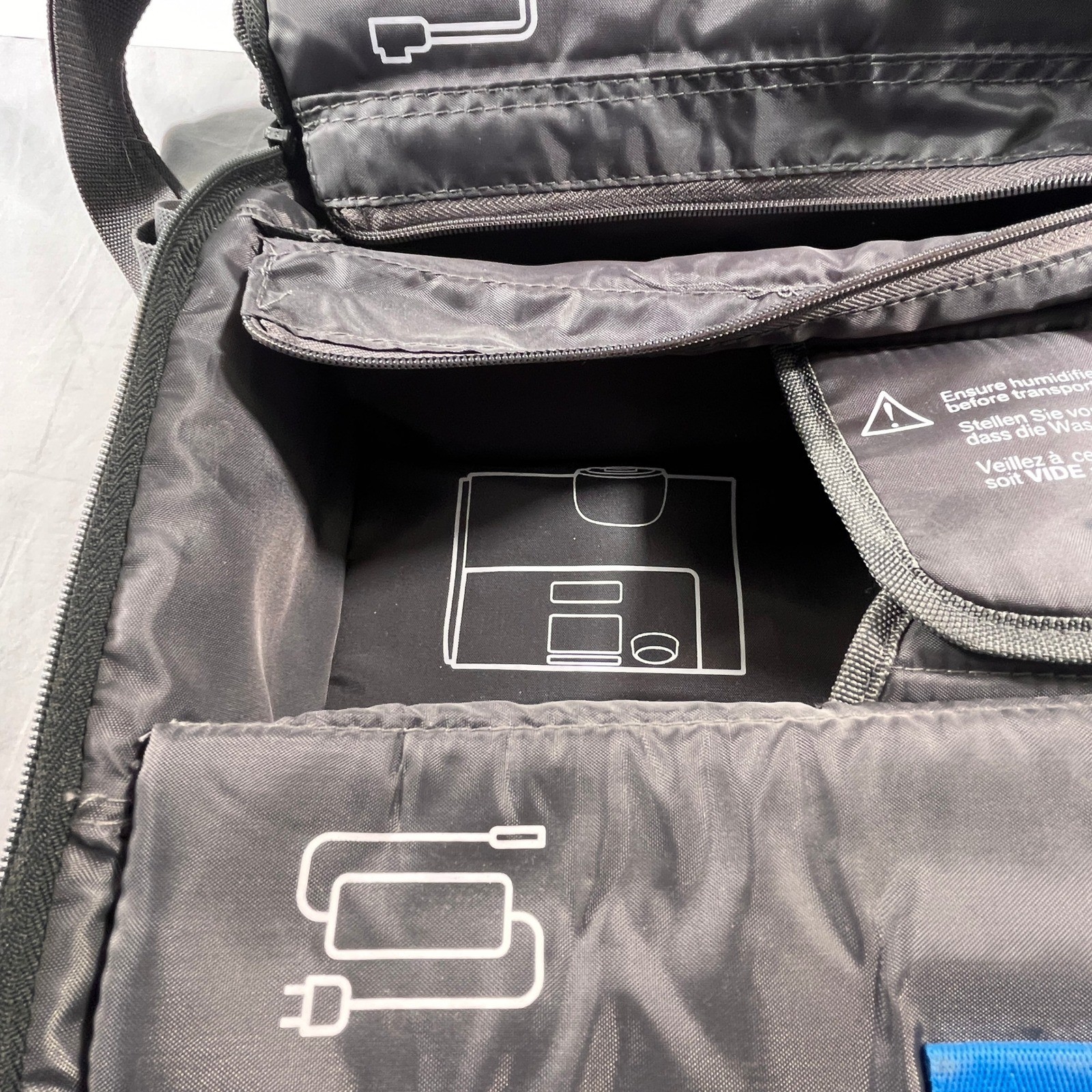 ResMed CPAP Travel Carrying Case Unisex OS Gray Pre-Owned Padded Shoulder Bag