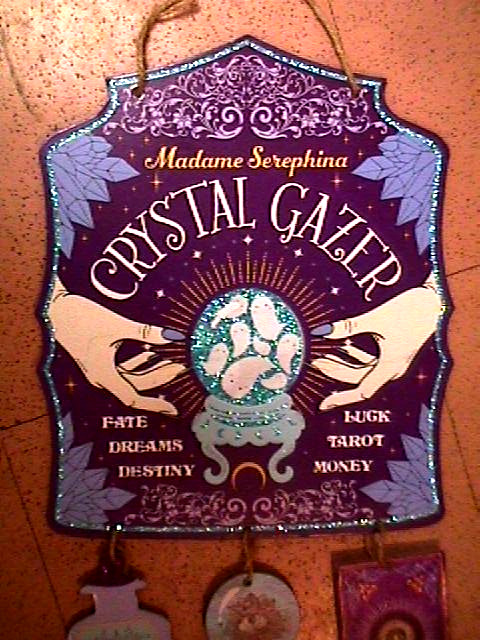 CRYSTAL GAZER ball psychic eye tarot card fortune reading SIGN wicca halloween