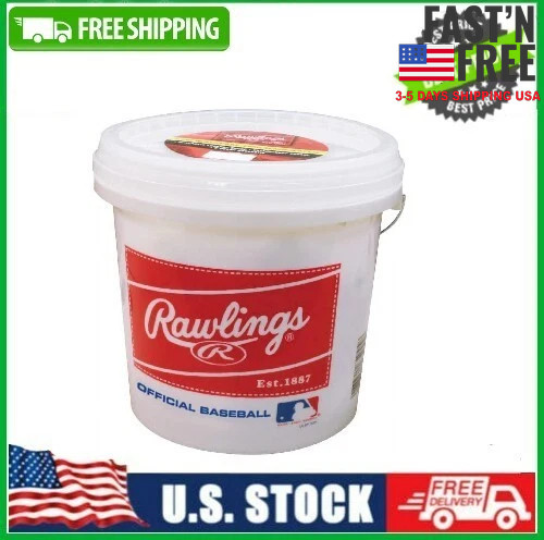 (24 Pack) Rawlings Bucket of Official League Recreational Grade OLB3 Baseballs