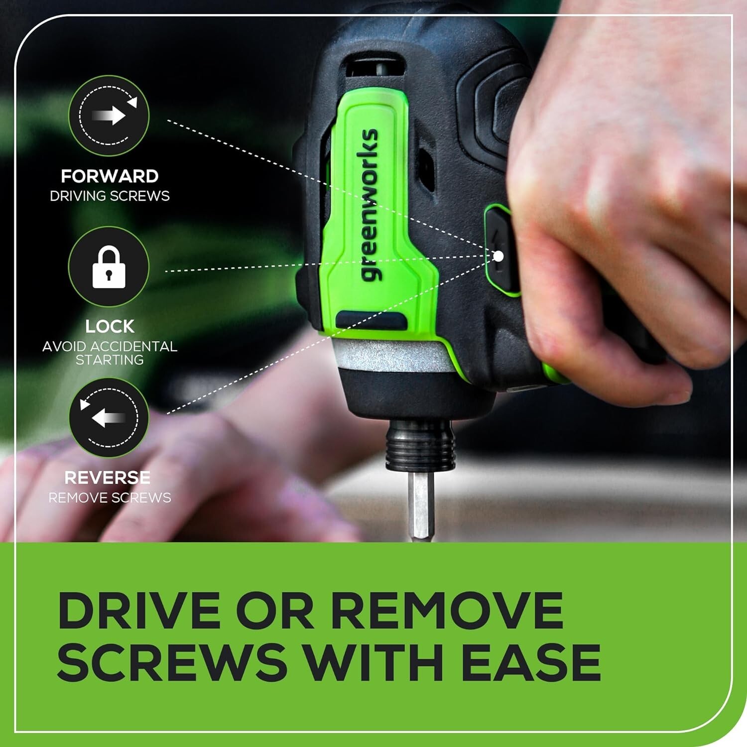 Greenworks 24V Brushless 1/4" Cordless Impact Driver, (2) 2.0Ah Batteries, Comp