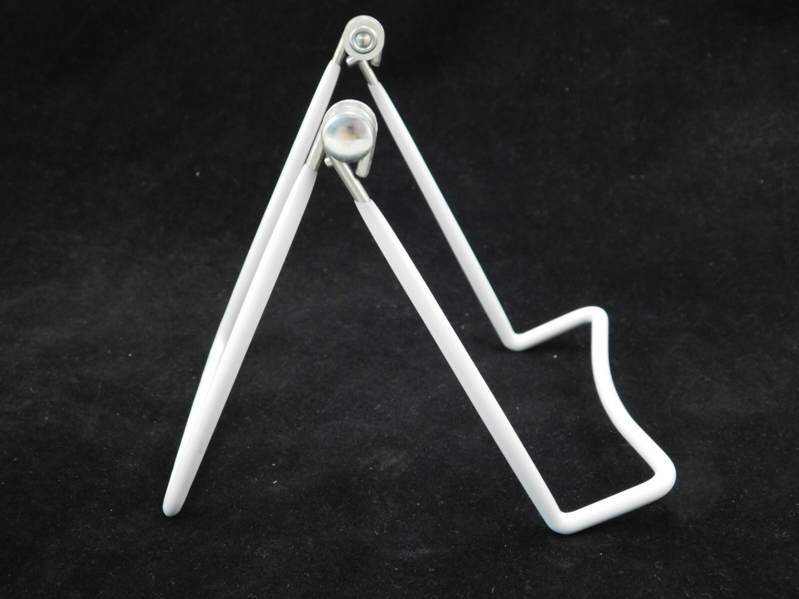 Easel Display Stand Adjustable White Vinyl Coated Medium Size