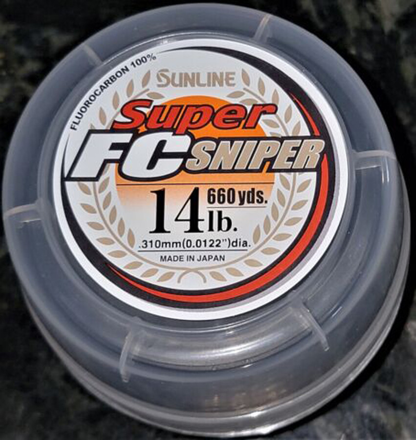 Sunline FC Sniper Fluorocarbon Clear Fishing Line 660 YD Bulk Spool Any LB Test