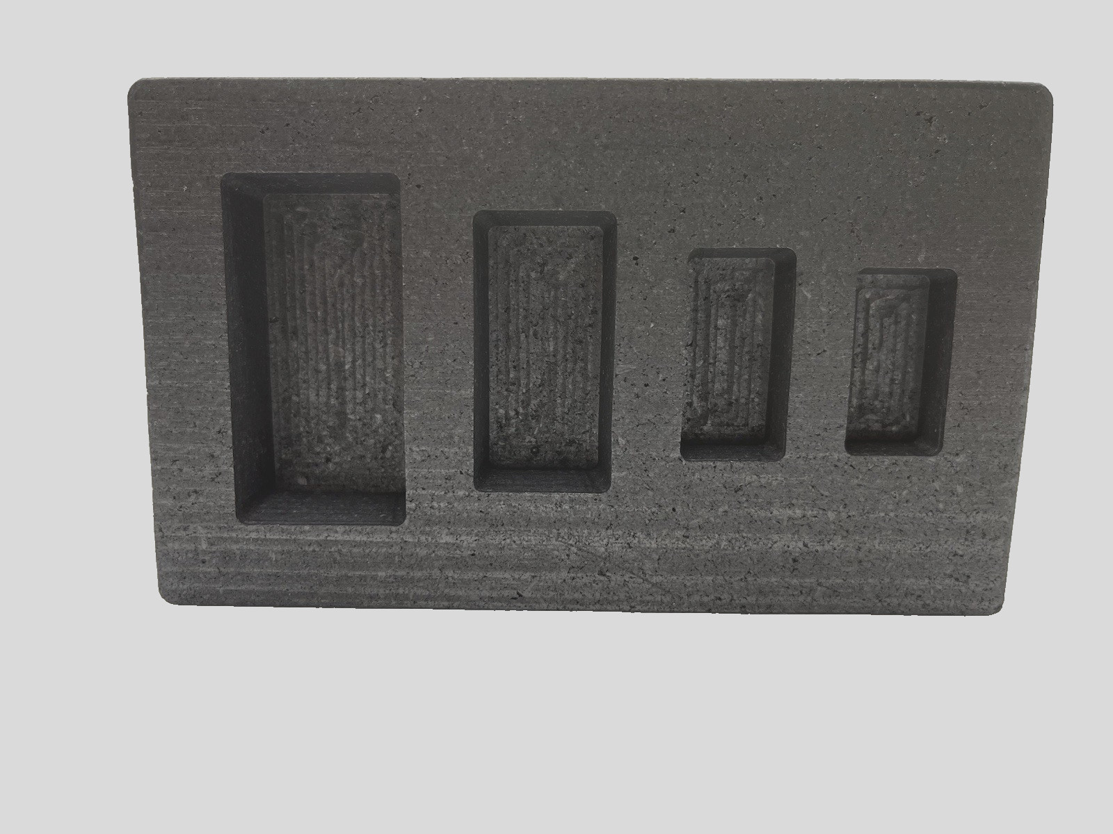 Graphite Ingot Mold for Casting (4) Cavity 1 oz, 2 oz, 5 oz, and 10 oz Gold Bars