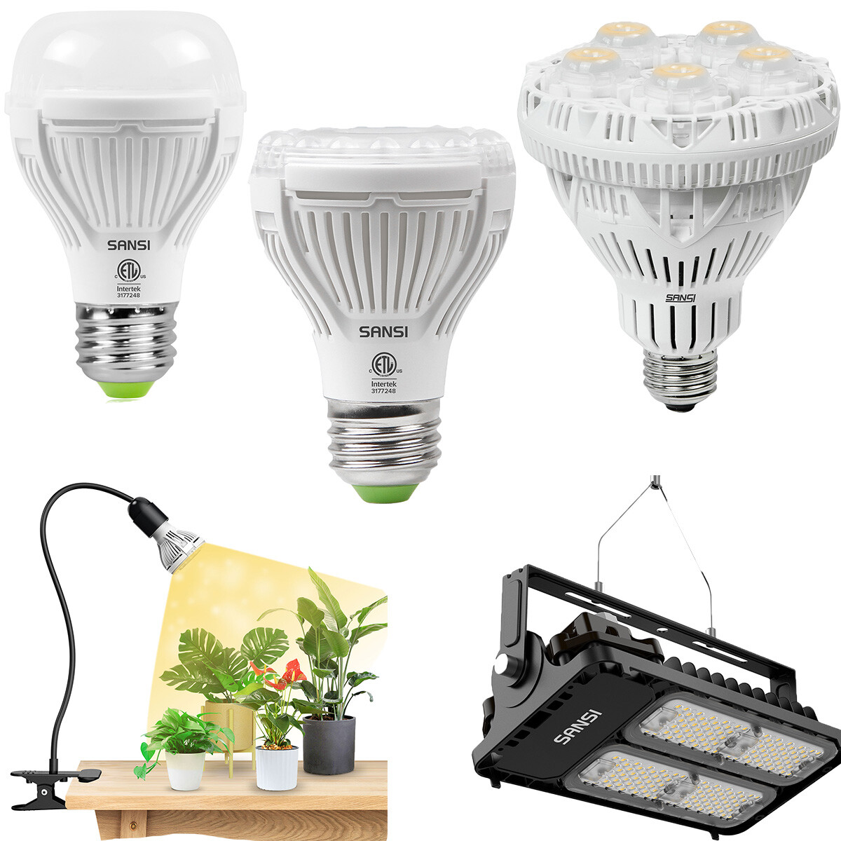 10W-70W SANSI LED Grow light Bulb Full specturm Veg Flower Indoor Plant Lights