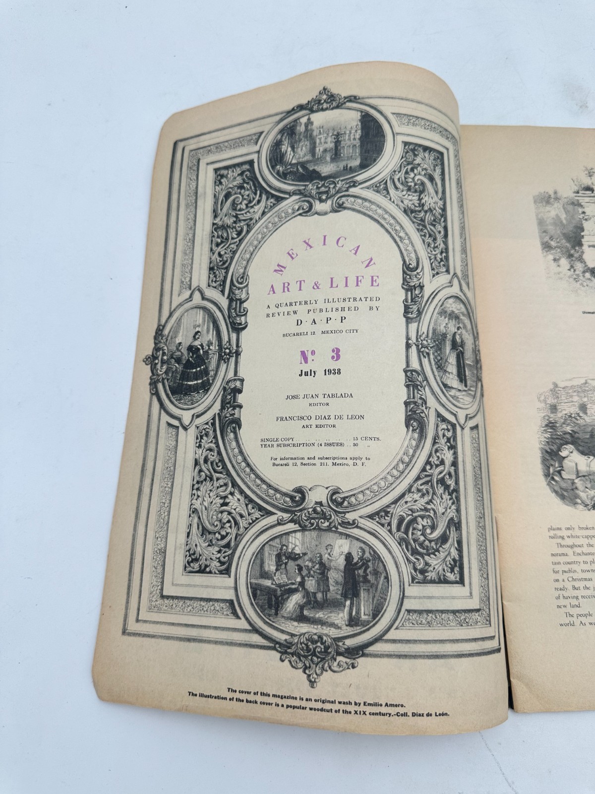 Lot of 4 Vintage 1938-1939 Mexican Art & Life Magazines Rare