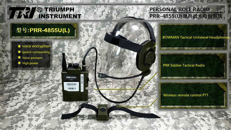TRI PRR H4855U(L) Single Com LEMO Connector RADIO UK ARMY SELEX PRC 152 148 343