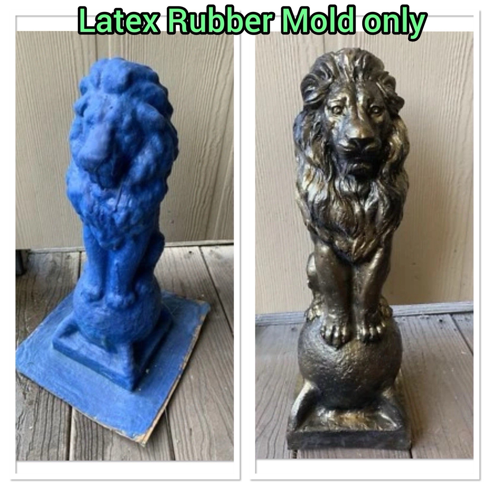 LATEX RUBBER MOLD  Lion Sitting On A Ball YKM-L5055 H. 18”