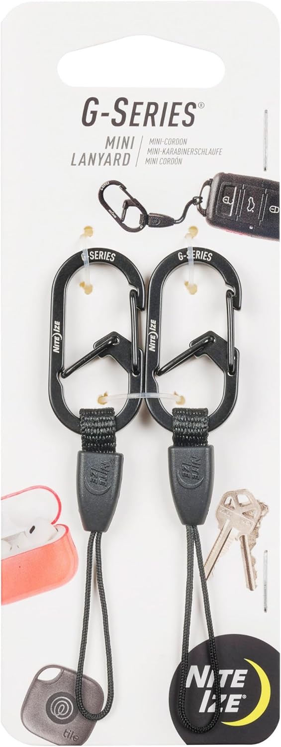 Nite Ize G-Series Mini Lanyard and Stainless Steel Carabiner 2-Pack