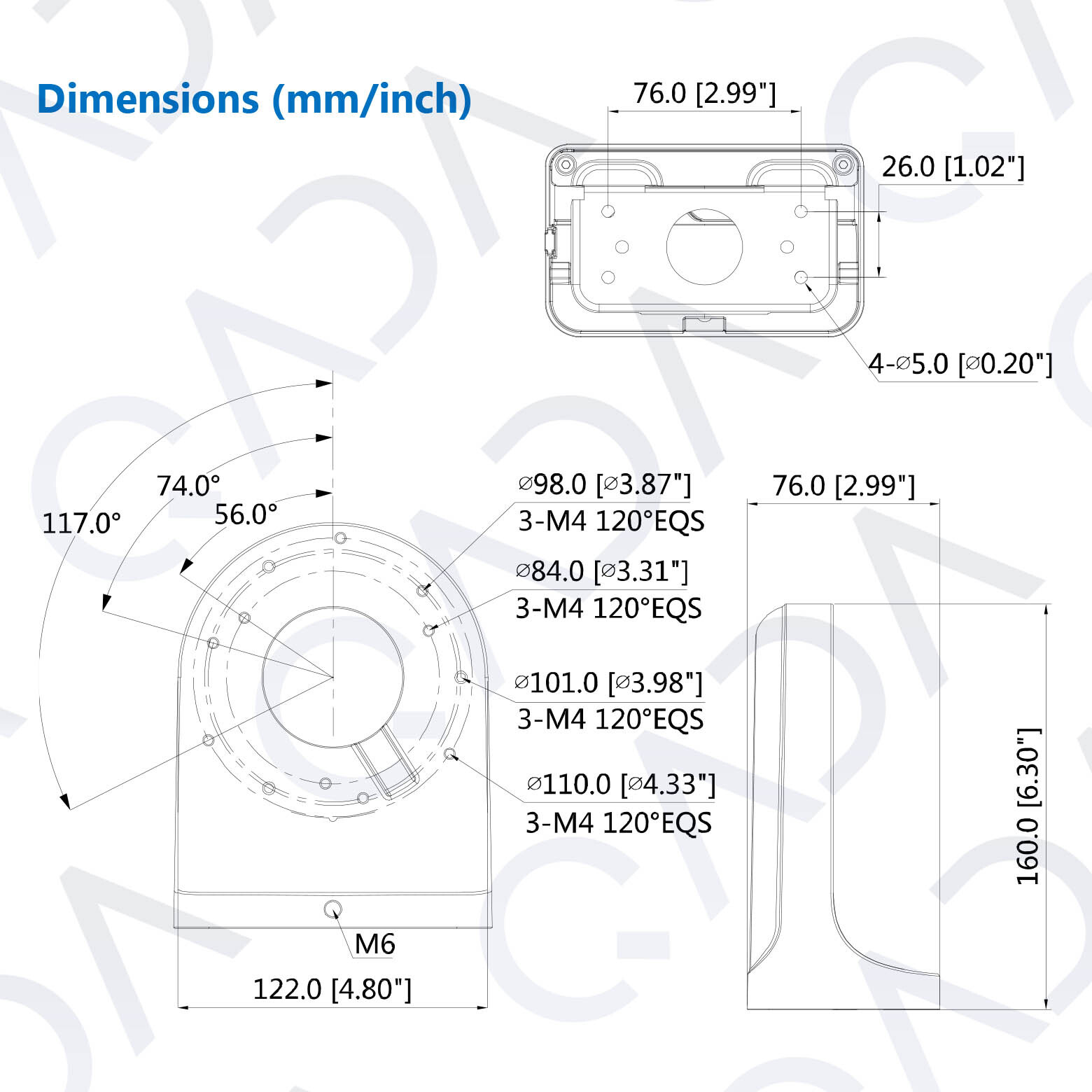 Dahua PFB203W Waterproof Wall Mount Bracket for Select Security IP Dome Camera