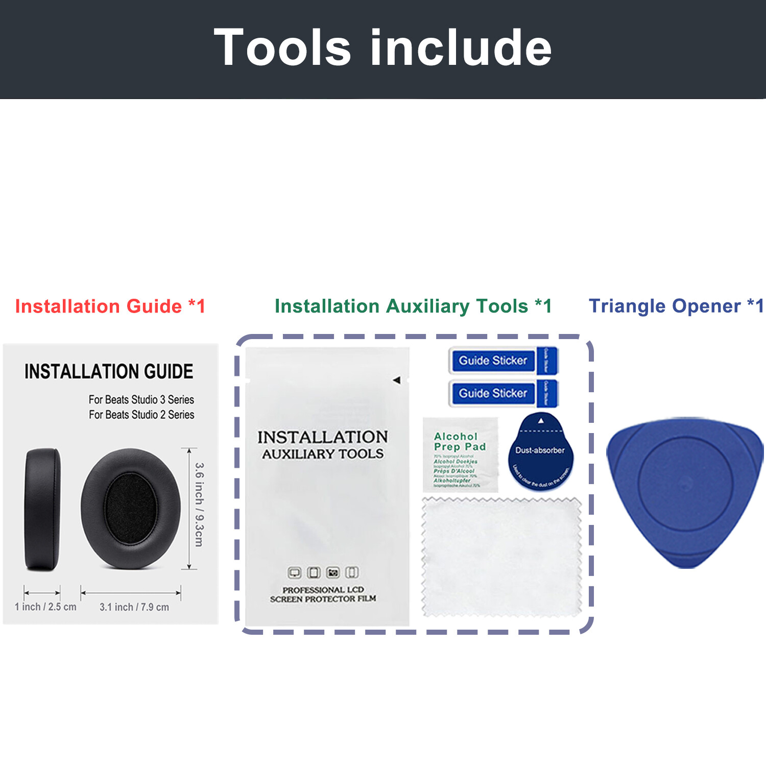 1 Pair For Beats By Dre Studio 2 3 Wireless / Wired Headphones Ear Pad Cushion