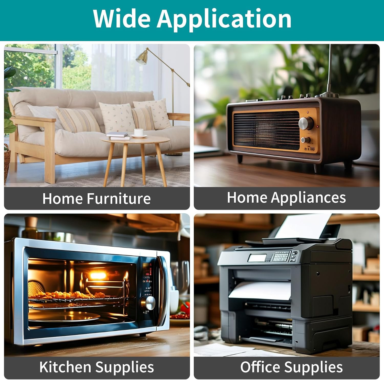 144Pcs Rubber Feet for Cutting Board, Non-Slip Cutting Board Feet with 304 Stain