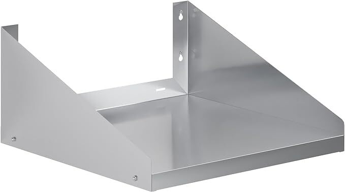 Commercial Stainless Steel Microwave Wall Shelf with Side Guards