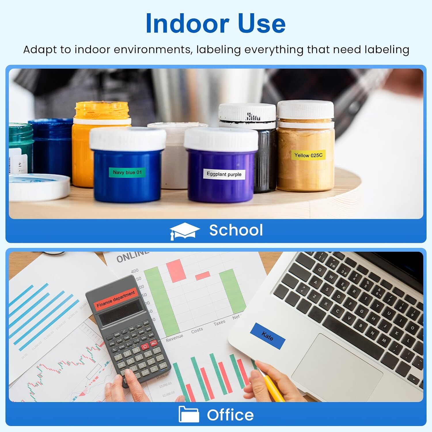 4PK Label Tape M-K231 MK231 M231 Black on White 12MM 1/2" for Brother PT-65