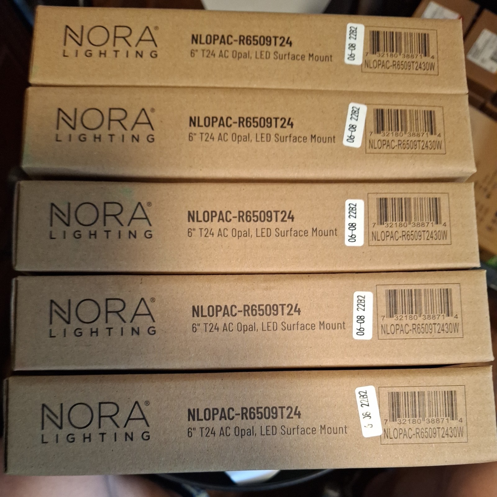 NEW 6" Nora Lighting NLOPAC-R6509T24 Opal Surface Mount LED Retrofit Kit 3000K