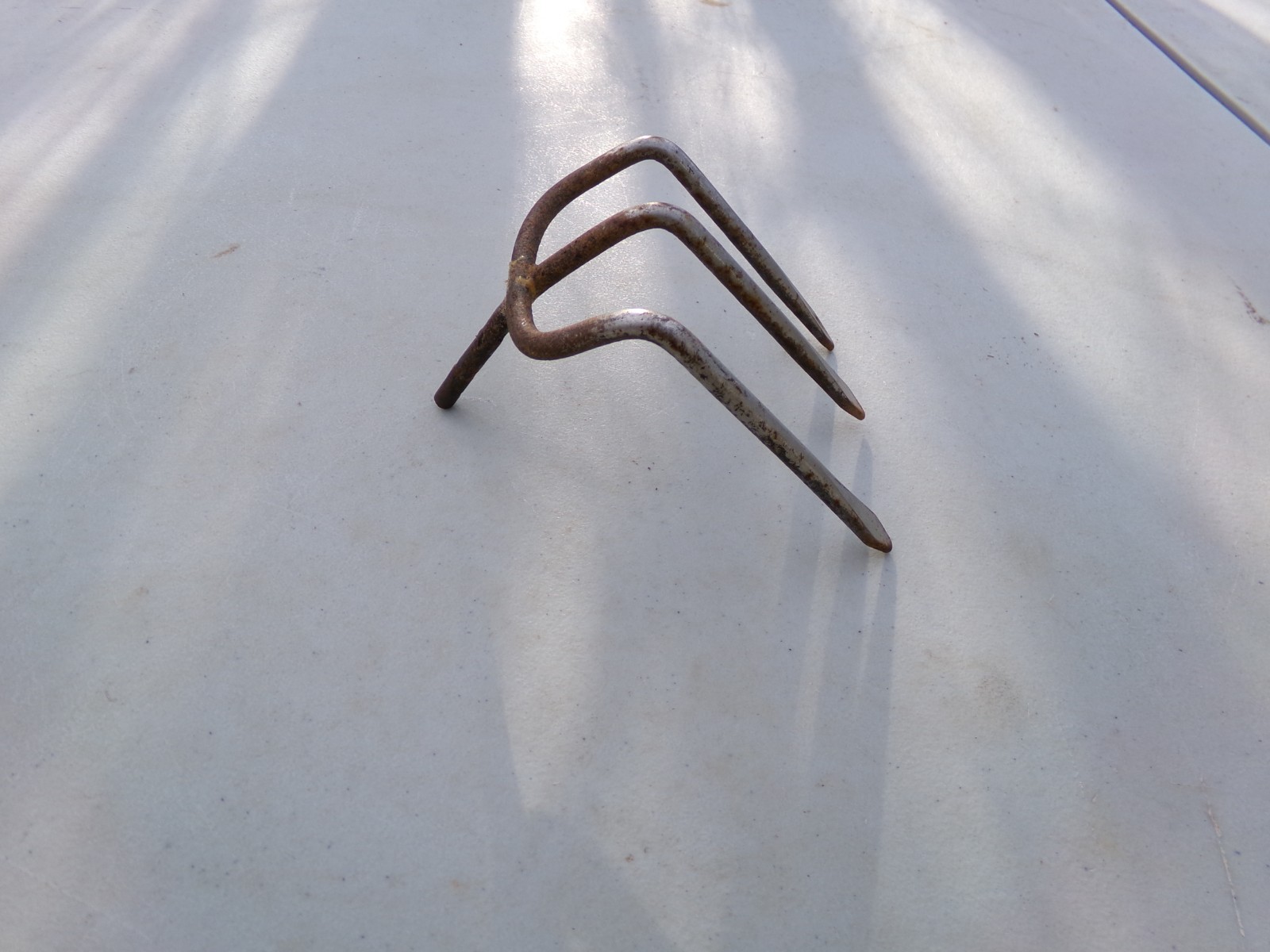 3 Tine Prong Head Garden Rake Claw Vintage