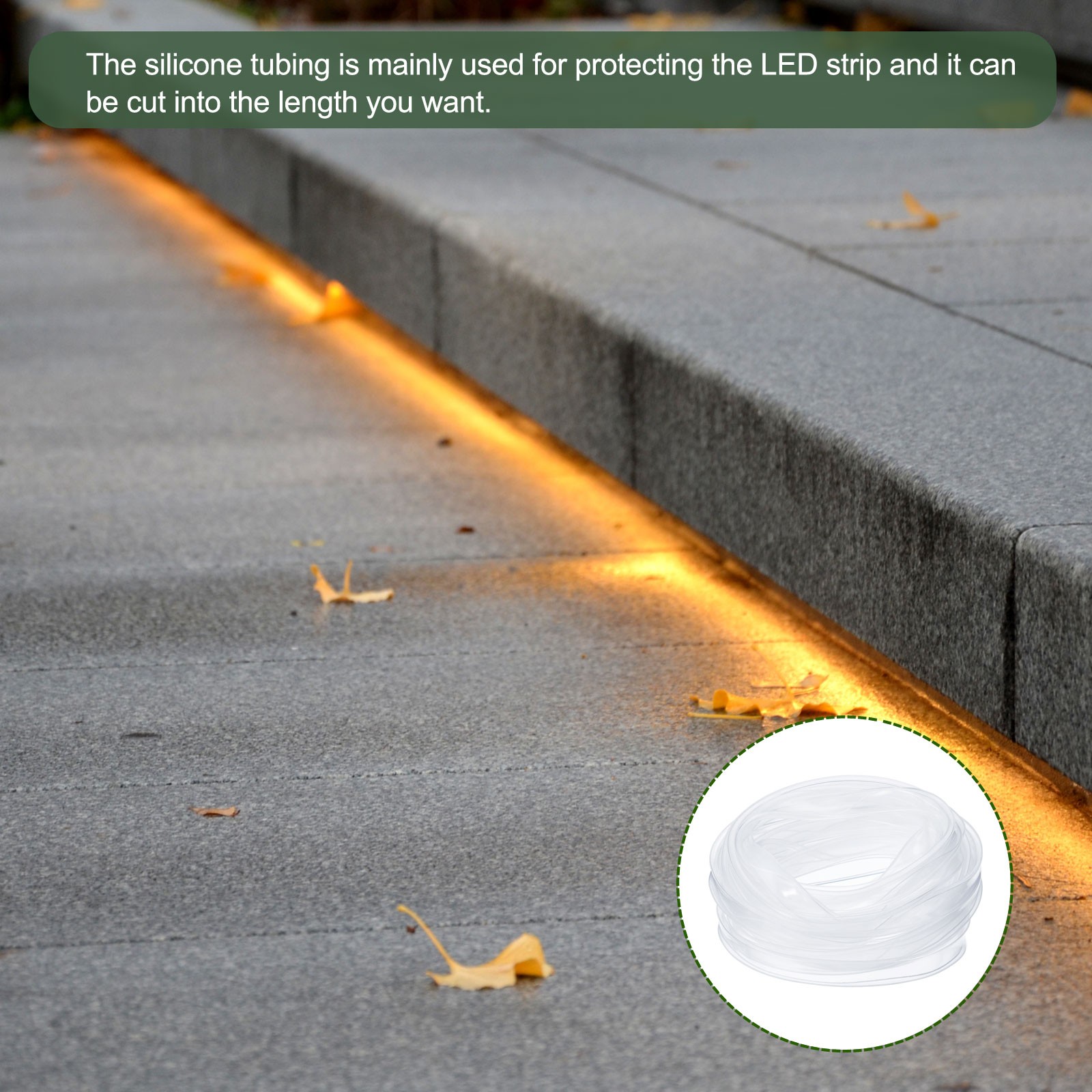 Silicone Tube Sleeve LED Tube Strip Waterproof Cover Fit for 12mm Wide Strip 5m