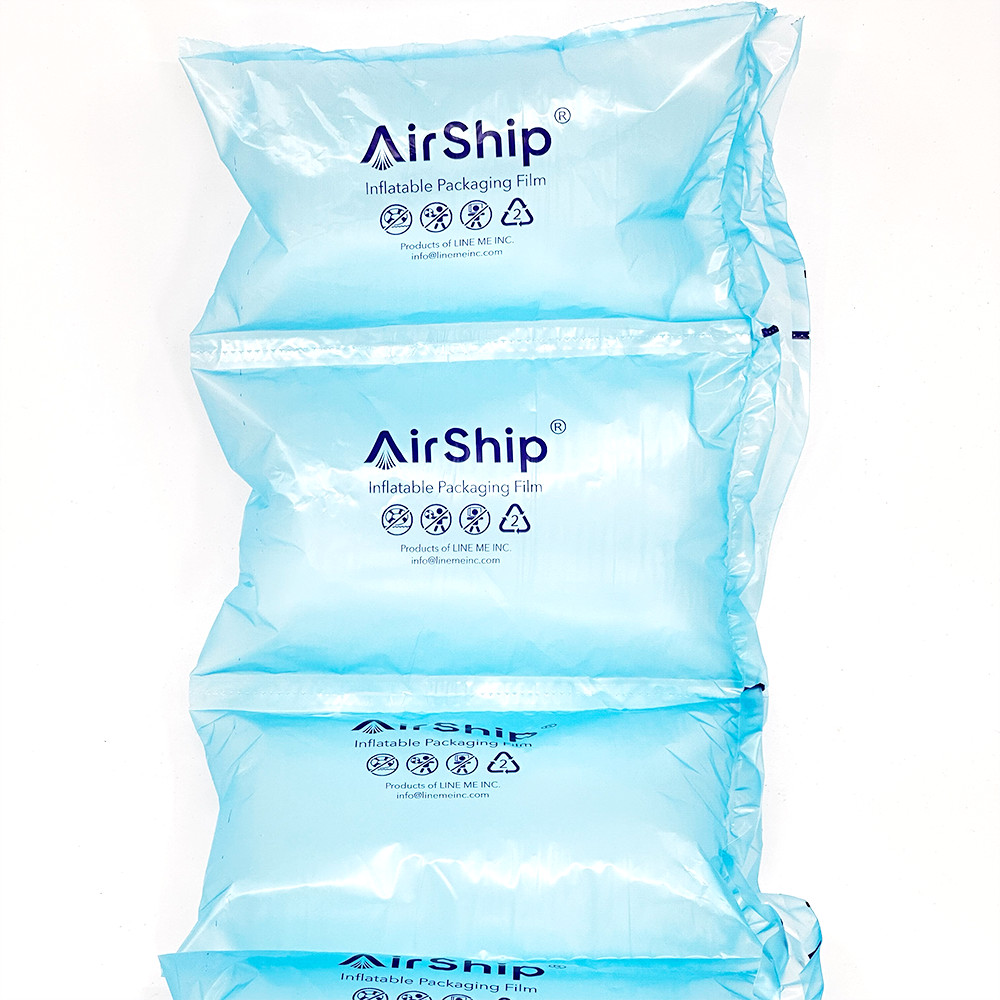 AIRSHIP® Air Pillow Bag Film Cushion Roll Packaging 8"x5" 1000ft 2400pcs (2Pack)