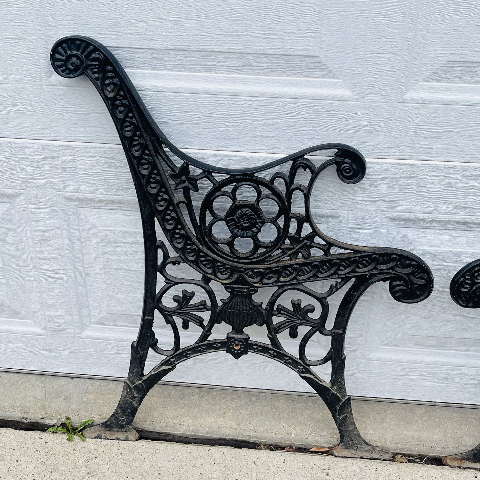 Vintage Cast Iron Park Bench Ends / Legs - Ornate
