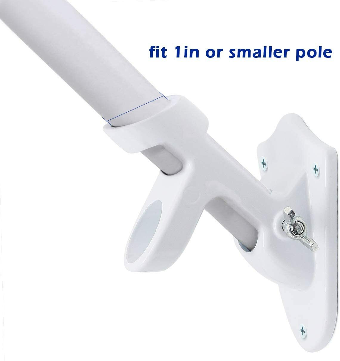 Flag Pole Holder 1'' Two-Position Iron Cast Rust Free Mounting Bracket for House