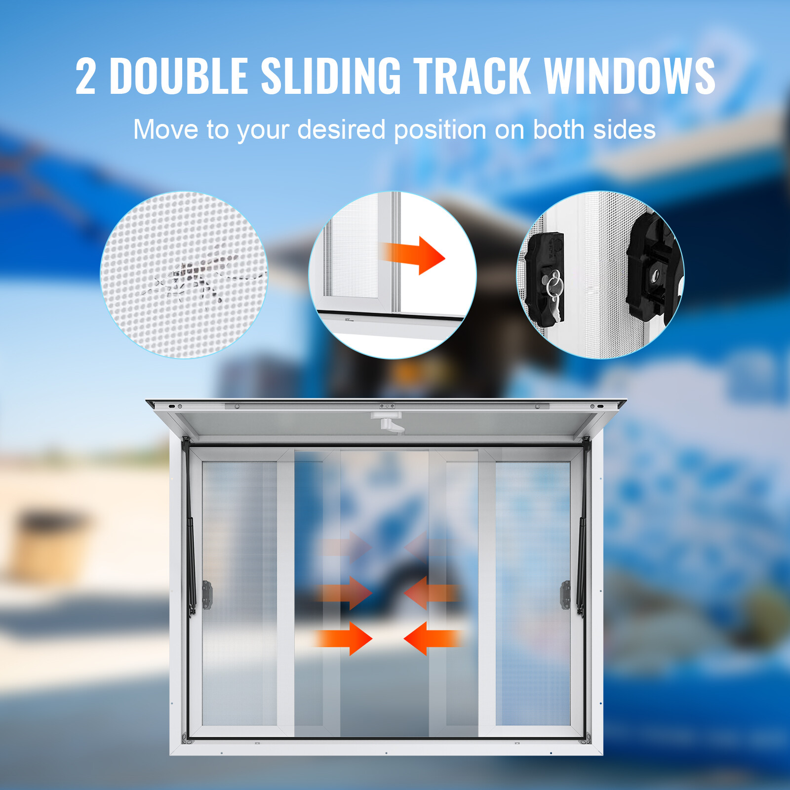 48"L x 36"W Concession Stand Serving Window Food Truck Service Awning