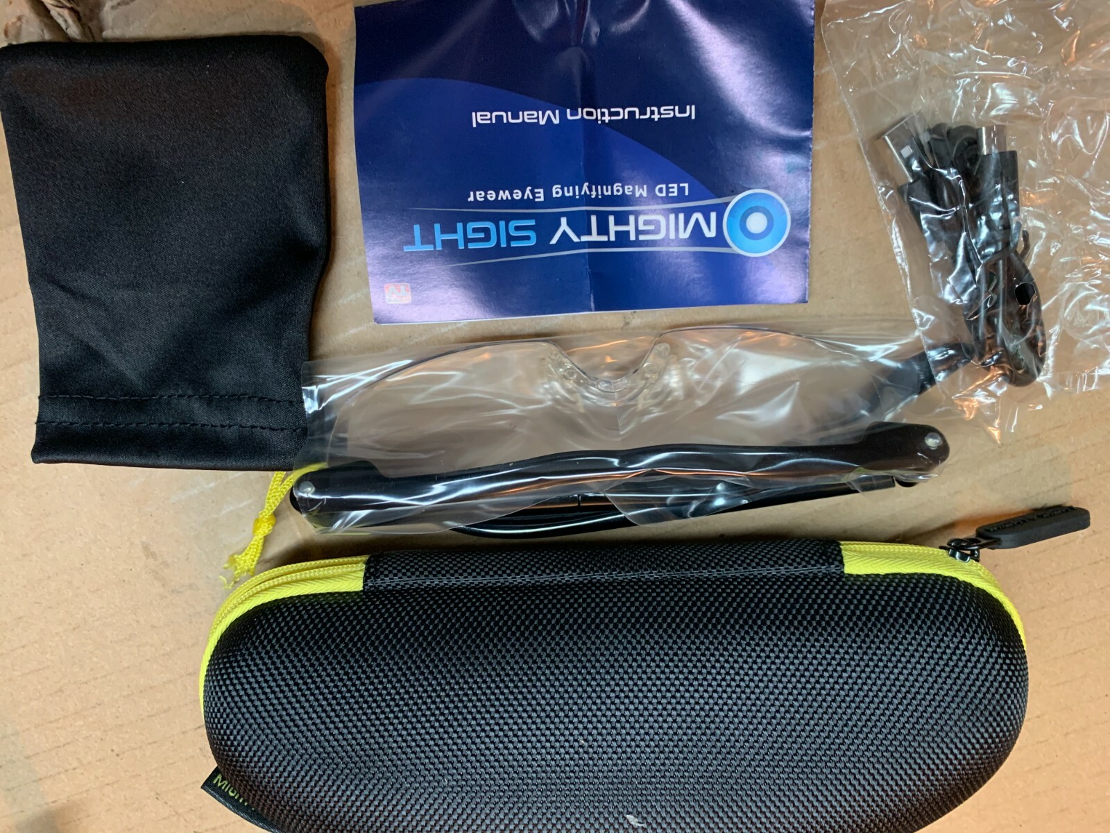 Mighty Sight Magnifying Glasses with Rechargeable LED light & free carrying case