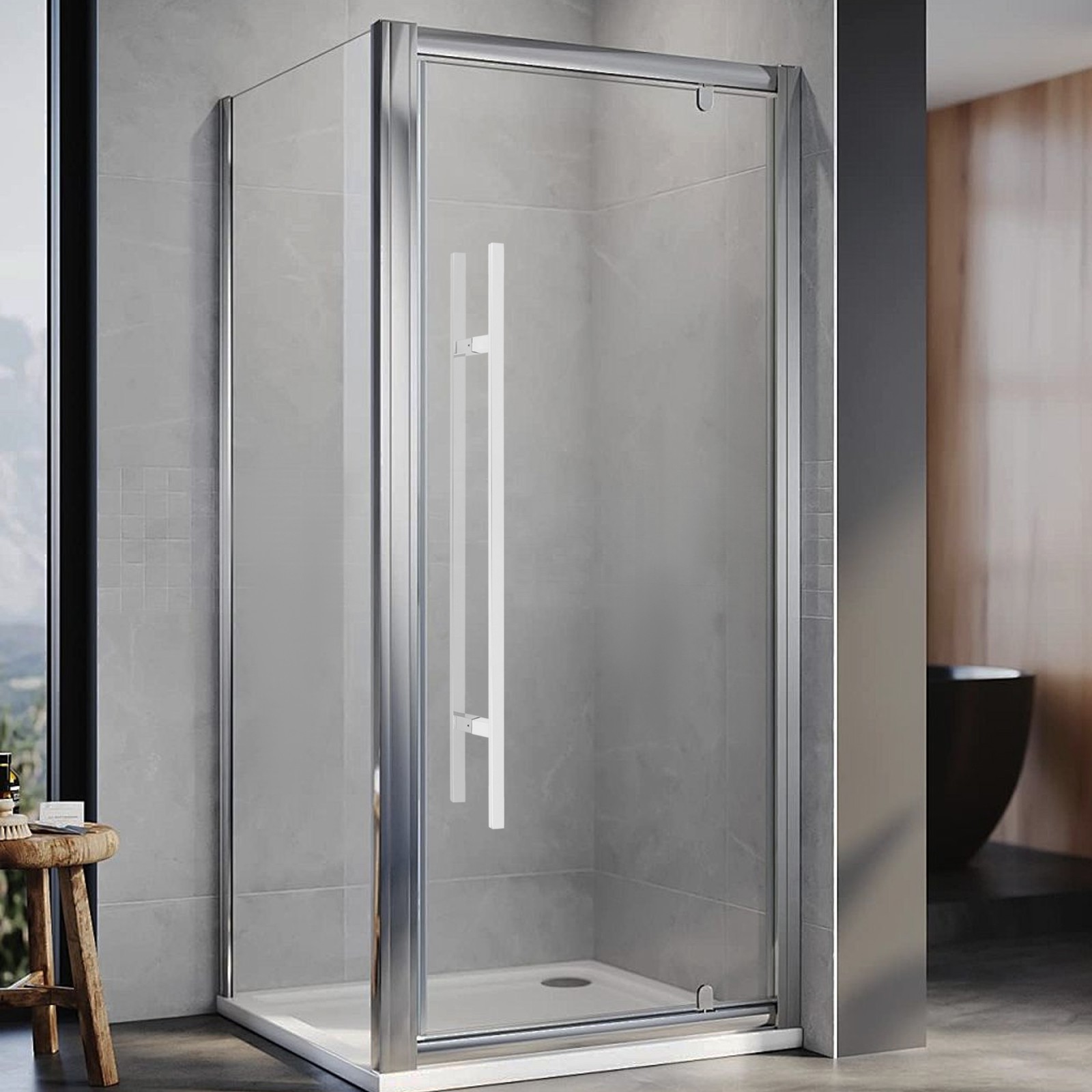 Dual Sided Push Pull Door Handle H-Shaped Stainless Handle Sliding Door Handle