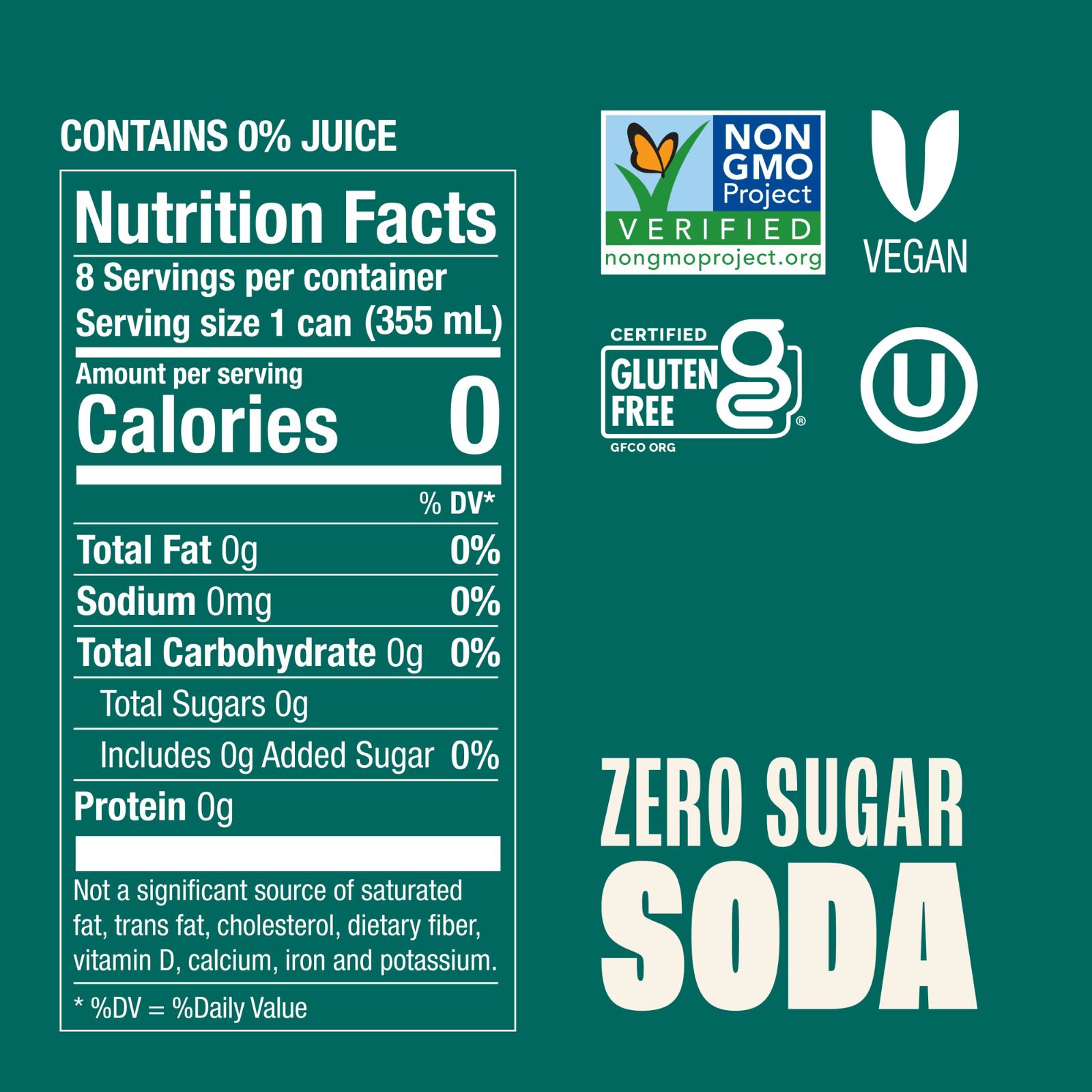 Zevia Zero Sugar, 0 Calorie Variety Soda, 12 fl oz, 8 Pack Cans, Fast Free Ship