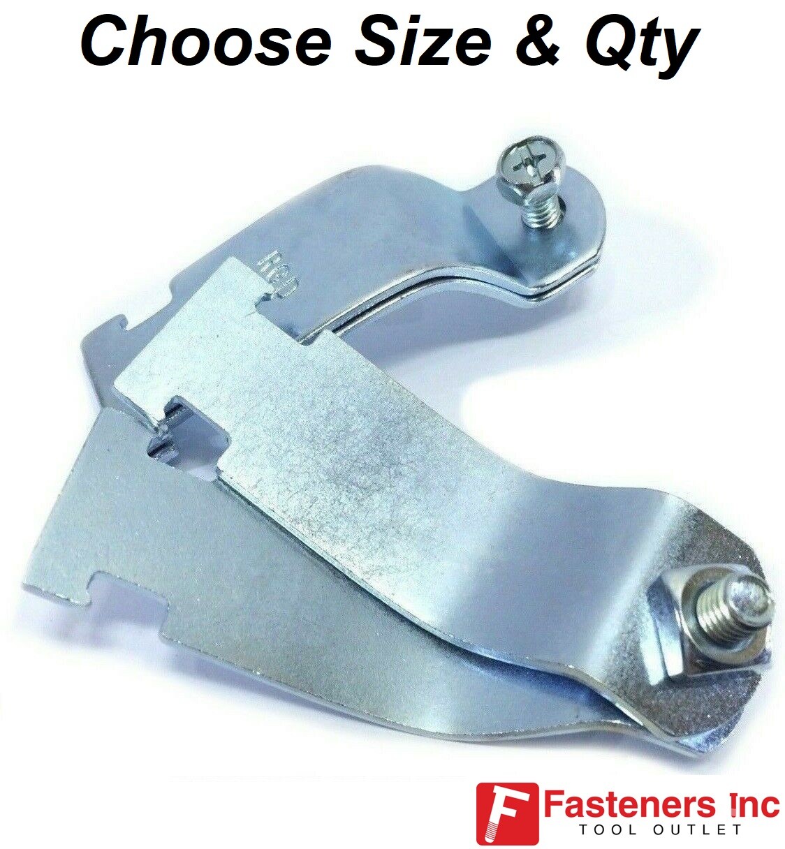 Rigid Pipe Clamp for Unistrut Channel Electro Galvanized Zinc Strut Choose Size