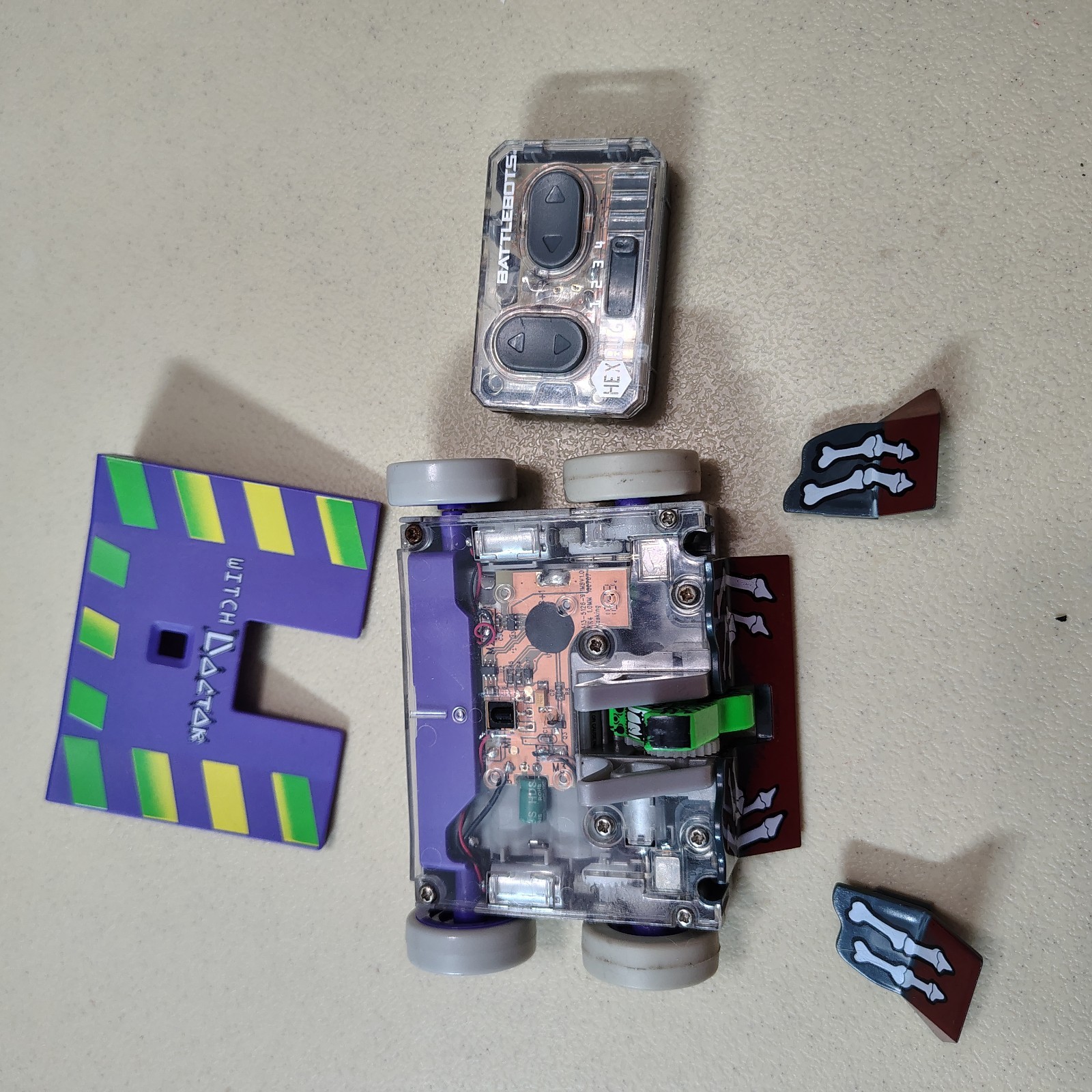 Tested Works!! HEXBUG BattleBots Single - Witch Doctor Battle Bot with Remote