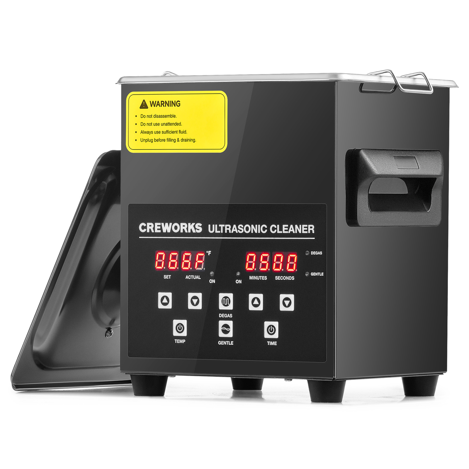 CREWORKS 2L to 30L Digital Ultrasonic Cleaner Titanium Steel w/ Degas & Gentle