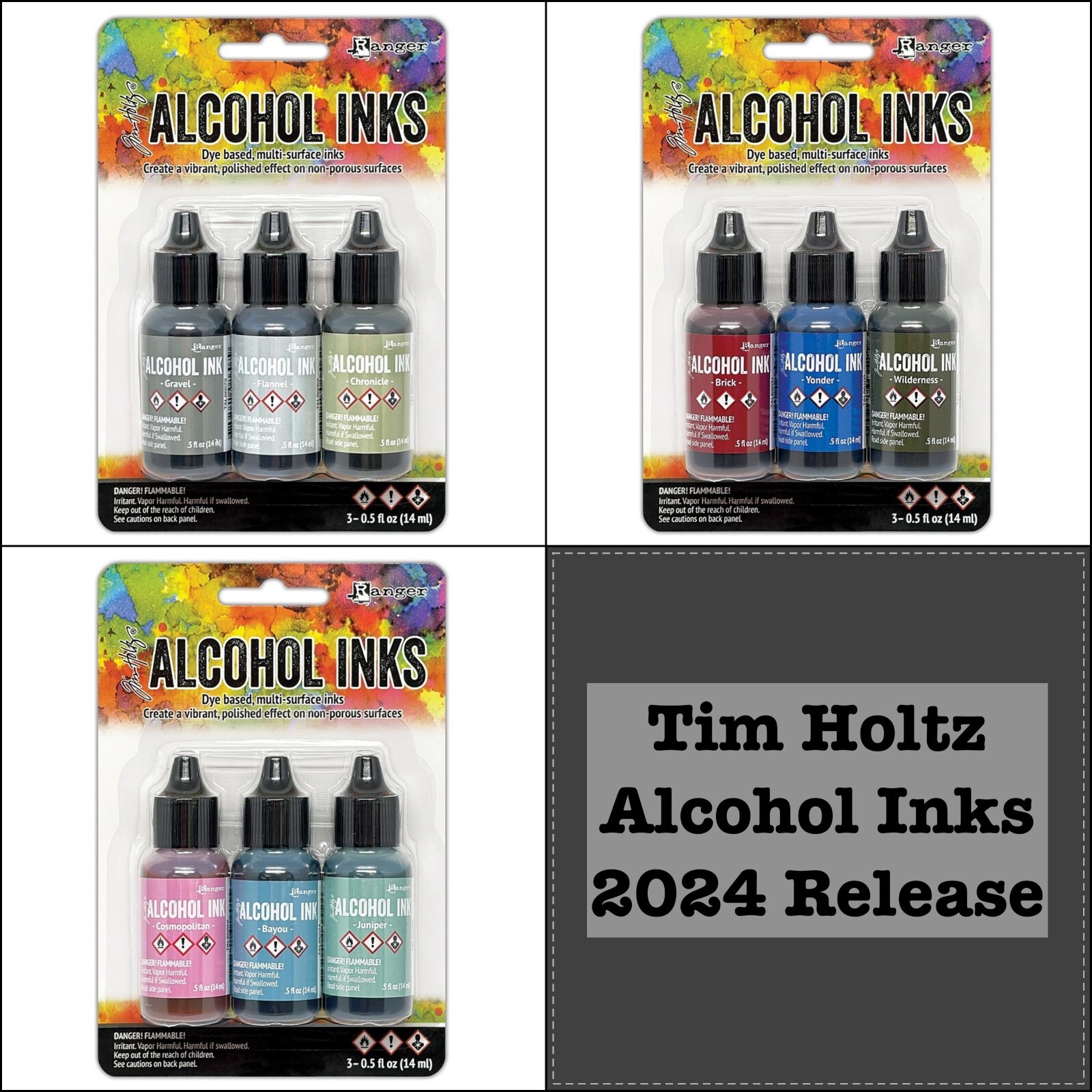 Ranger Tim Holtz ALCOHOL INKS- 3 Pack- U CHOOSE (Crossroads Expedition Getaway)