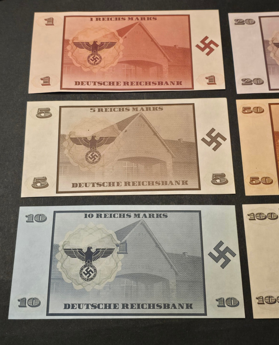WW2 WWII German The Minister currency Reichsmark Banknote collection set
