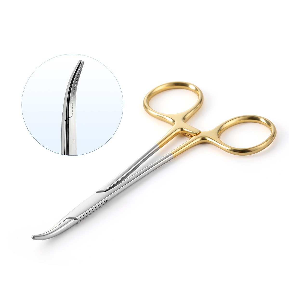 USA Dental Hemostat Locking Forceps Surgical Instrument Curved & Straight Head