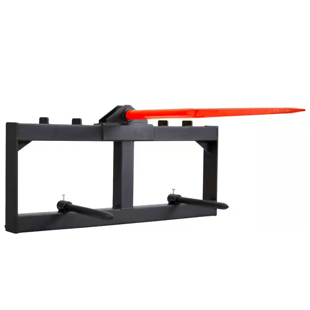 49 In. Hay Spear 1600 Lb. Capacity Skid Steer Loader Attachment with 2-Piece 17.