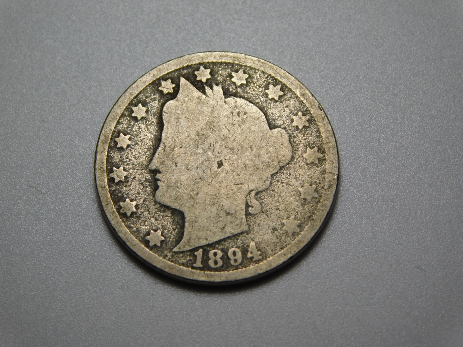 OLD US COIN 1894  LIBERTY HEAD V NICKEL