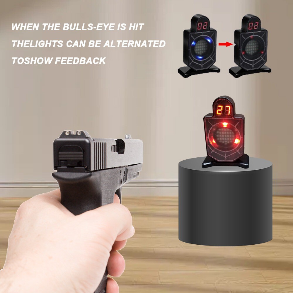 Portable Laser Trainer Target for Dry Fire Practice and Reactive Laser Shooting