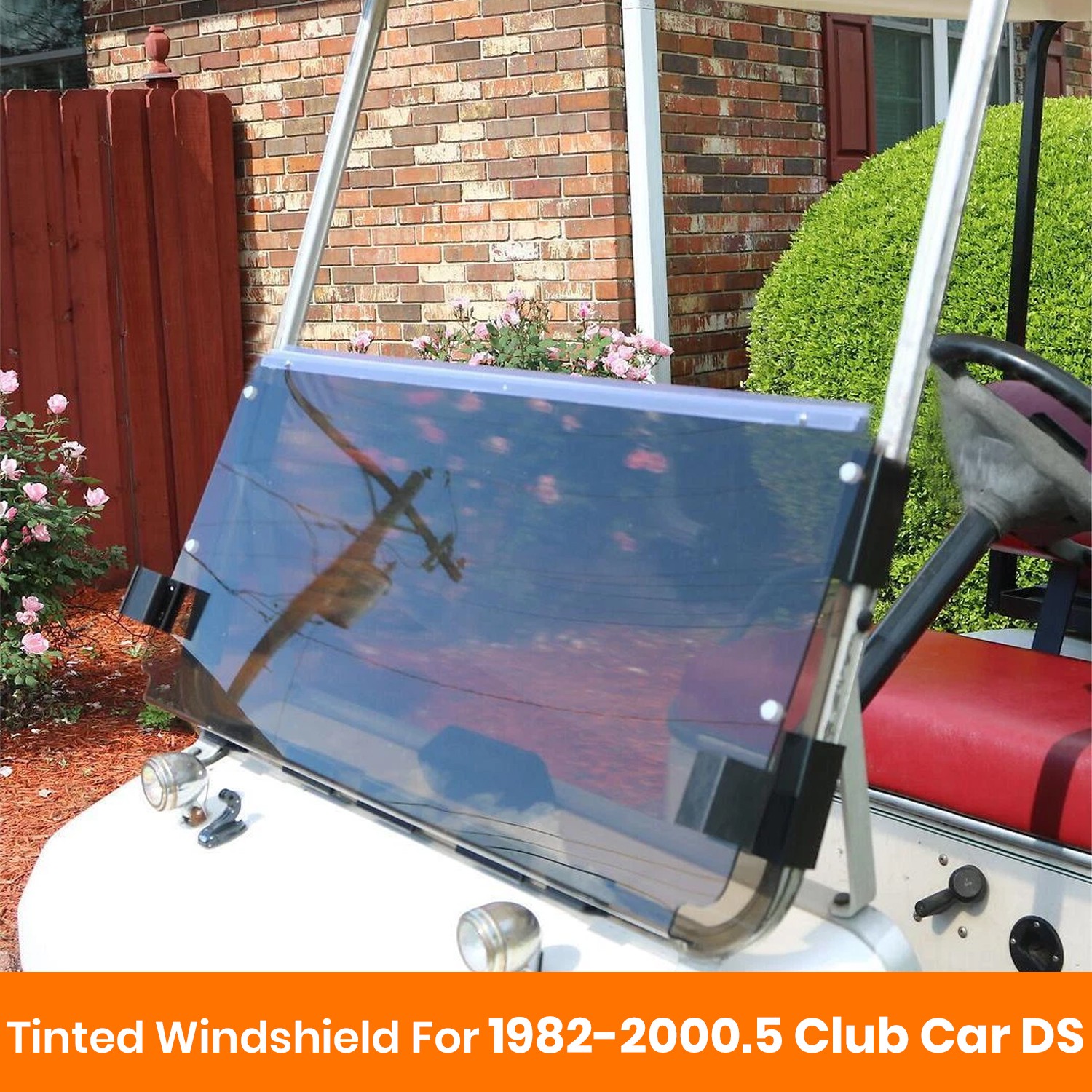 Tinted Folding Windshield Windscreen For Club Car DS Golf Cart 1982-2000.5 Gas