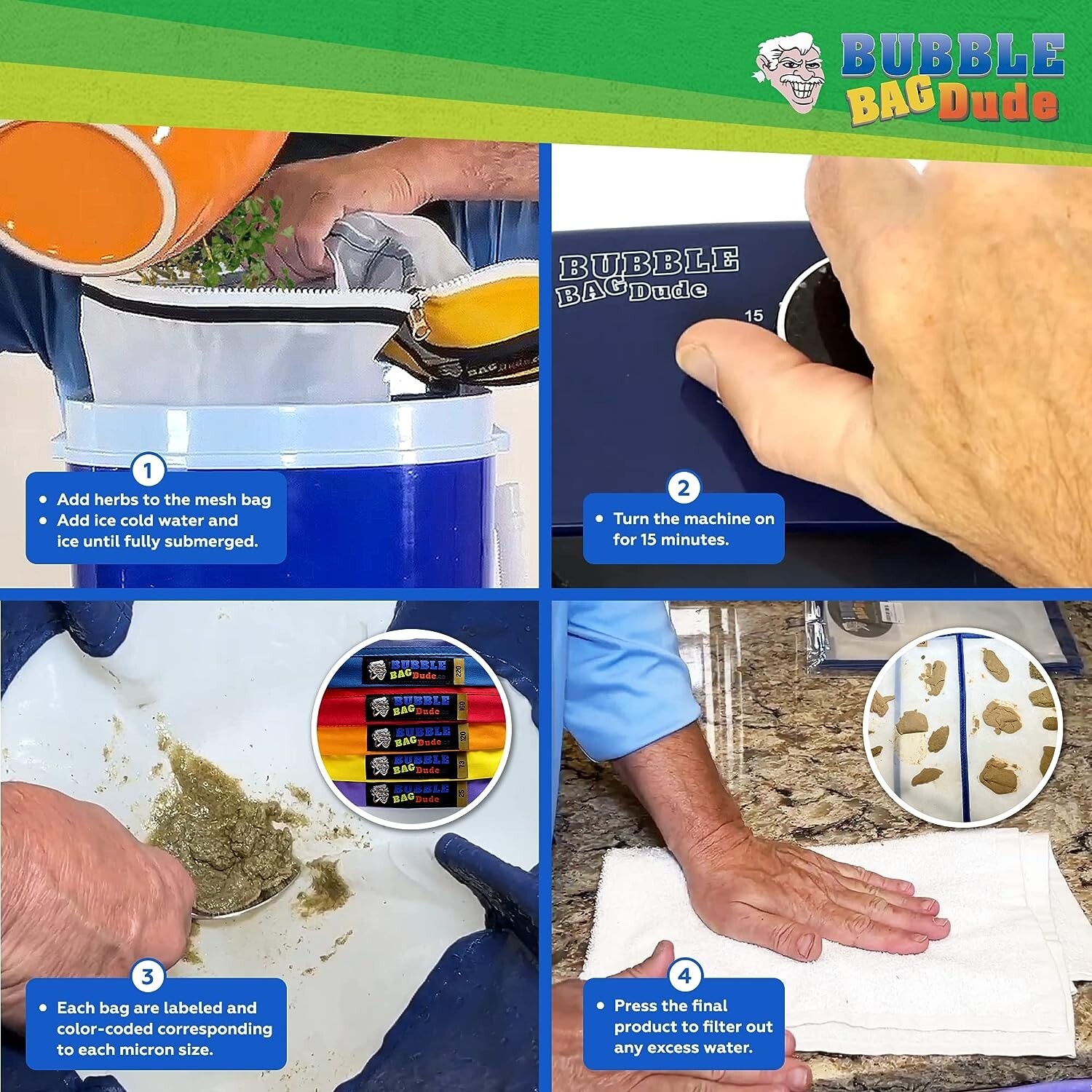 BUBBLEBAGDUDE Bubble Machine 5 Gallon with 5 Bag Kit Bubble Hash Bags Extractor