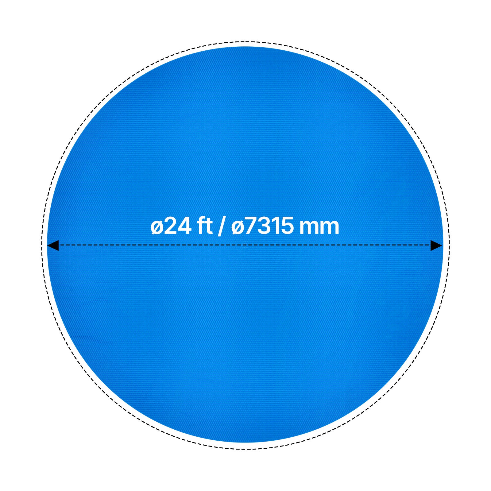 Uimoso Solar Pool Cover 24ft Round Pool Heating Cover 12 Mil Pool Heater Blanket