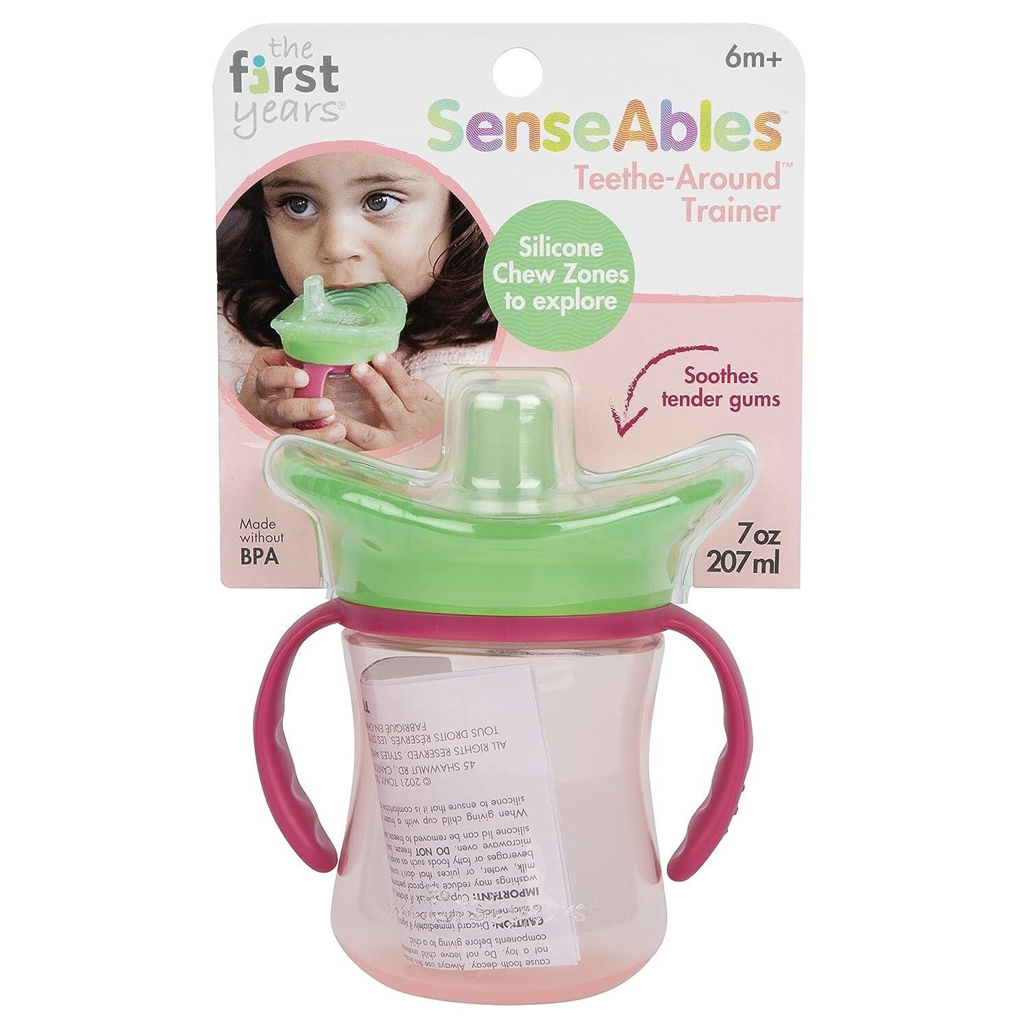 The First Years SenseAbles Teethe-Around Silicone Sensory Trainer Cup, 7 oz