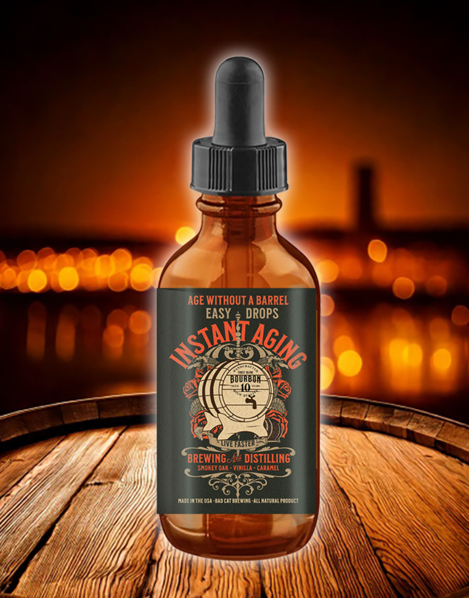 Whiskey & Bourbon Liquid Aging Drops - Replace Wood Chips - FAST AGING - USA