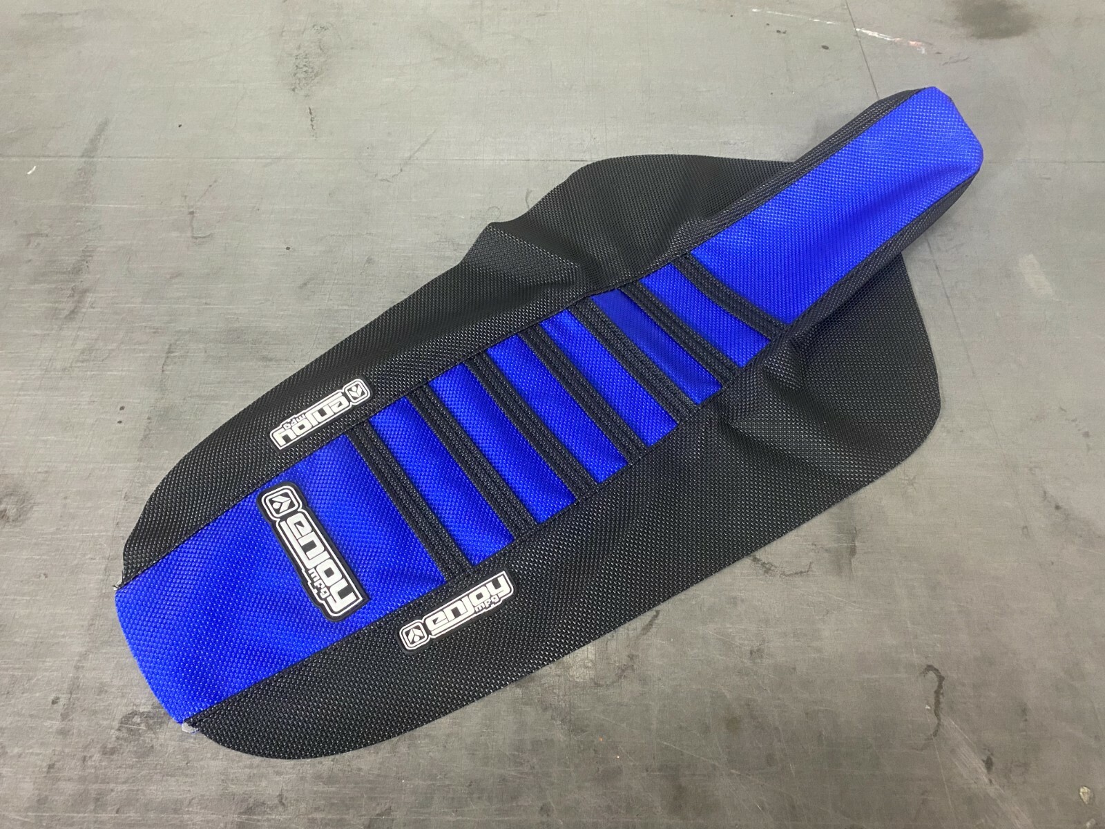 Yamaha YZ 85 Seat Cover Fits 2002 -2021 Black / Blue / Black By Enjoy Mfg #96